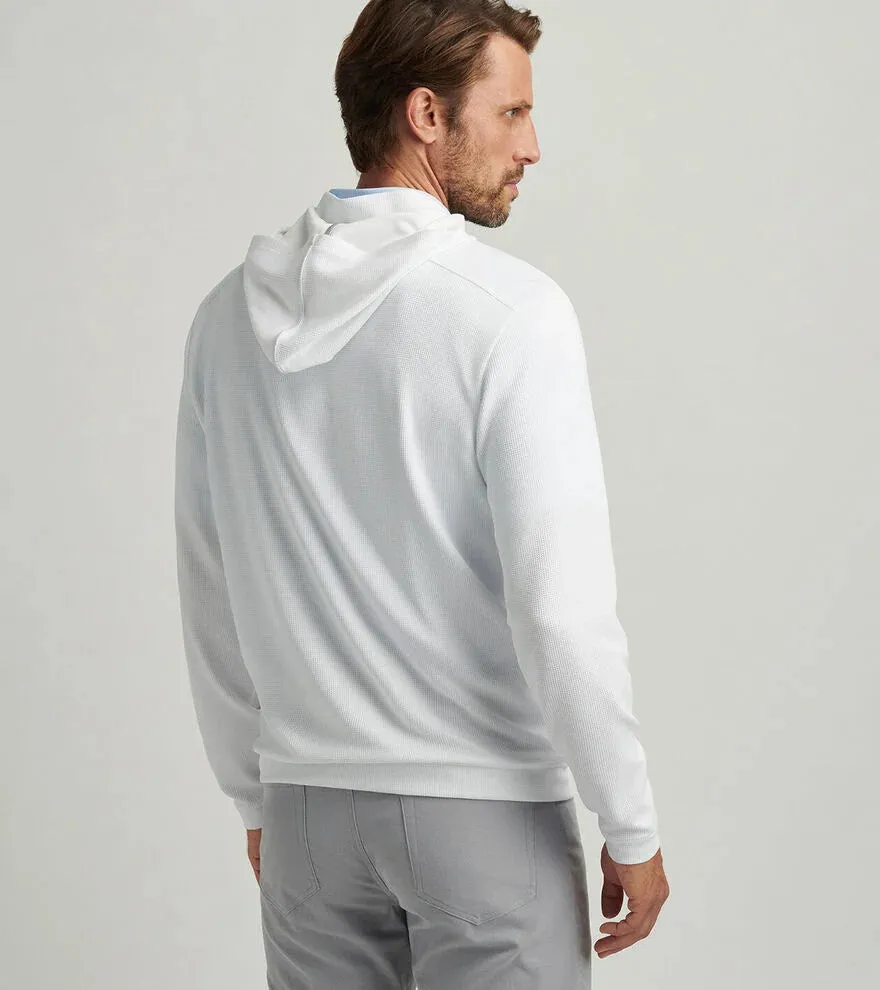 Peter Millar Men's Grid Performance Half-Zip Hoodie Sweatshirt - White