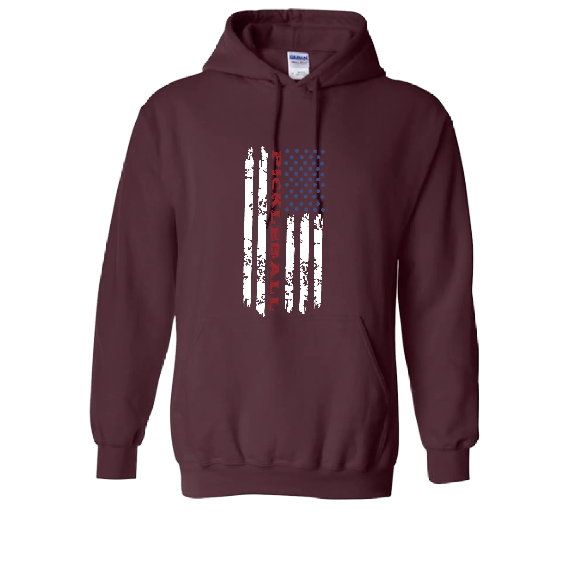 Pickleball Flag (Customizable) | Unisex Hoodie Athletic Sweatshirt | 50% Cotton/50% Polyester