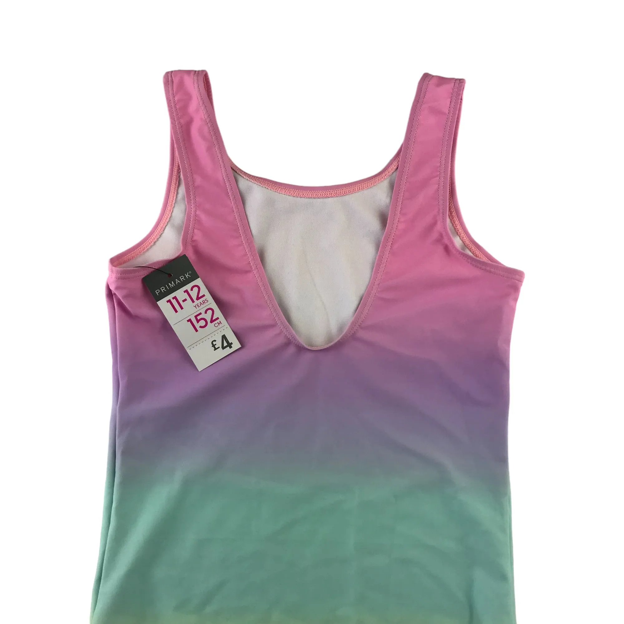 Primark swimsuit 11-12 years multicolour pastel mermaid squad one piece cossie