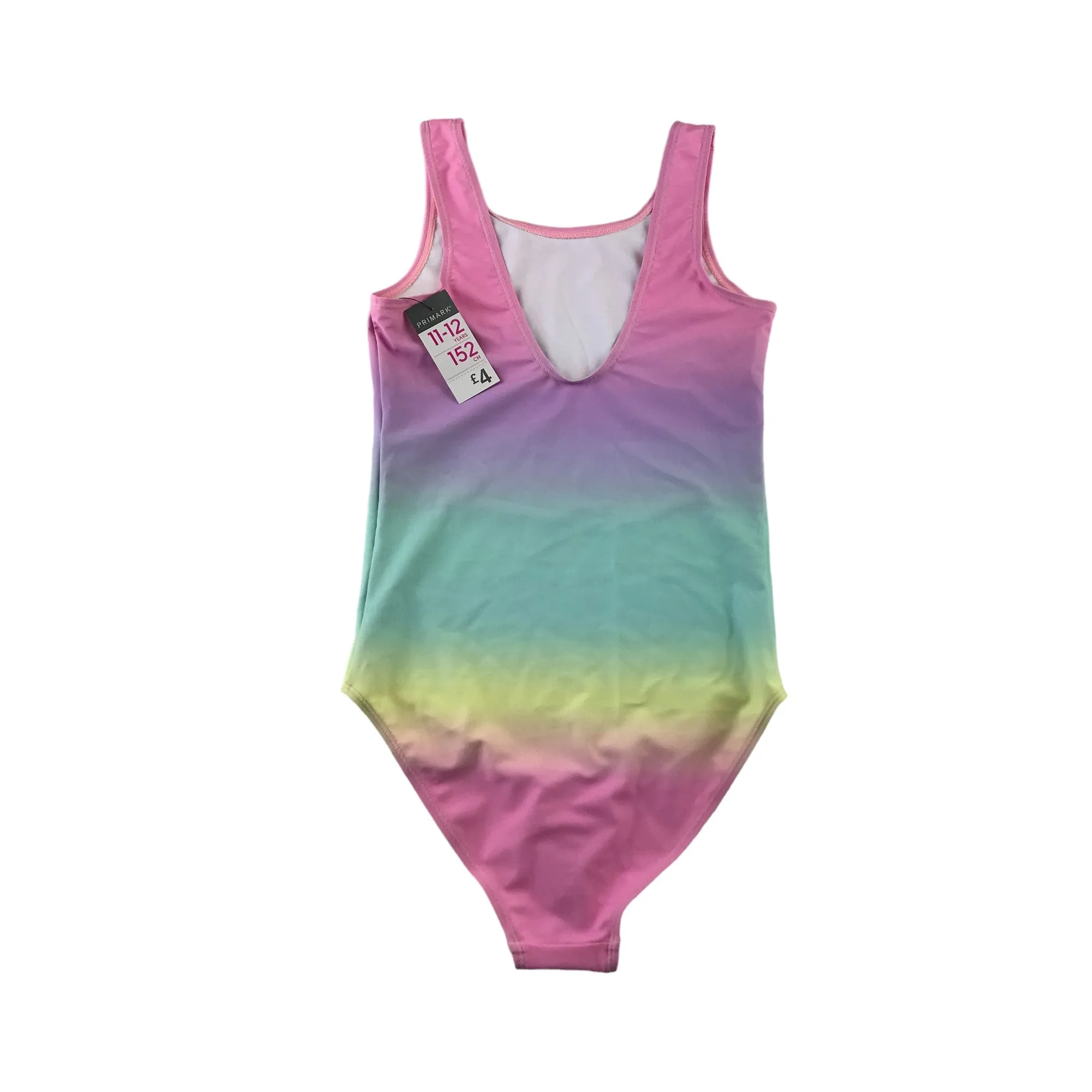 Primark swimsuit 11-12 years multicolour pastel mermaid squad one piece cossie