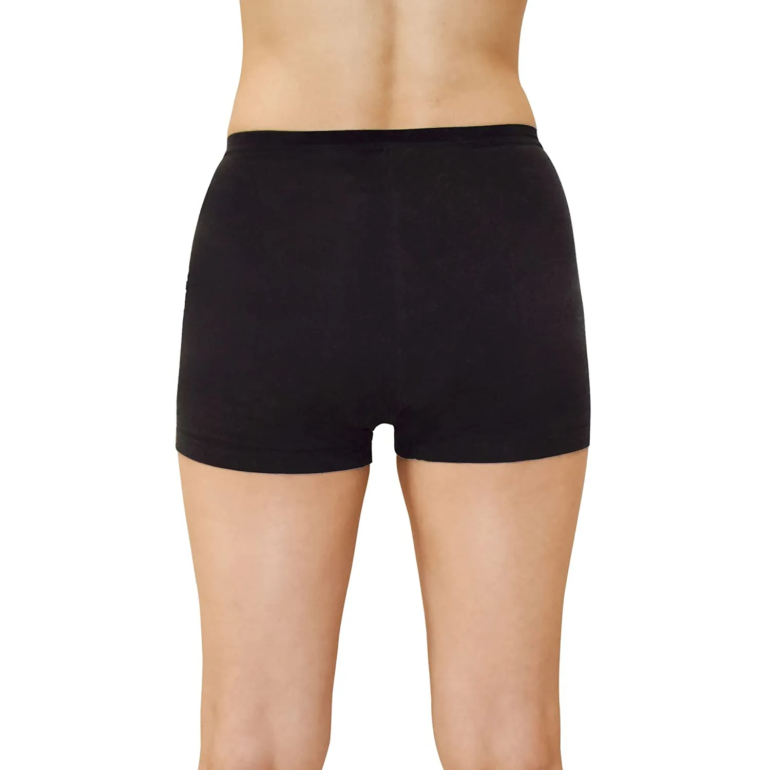QNIX Boxer Brief Period Underwear | Small | Black | Pack of 2