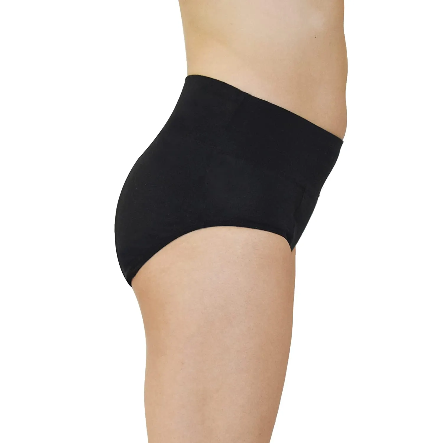 QNIX High Cut Period Underwear | Small | Black | Pack of 2