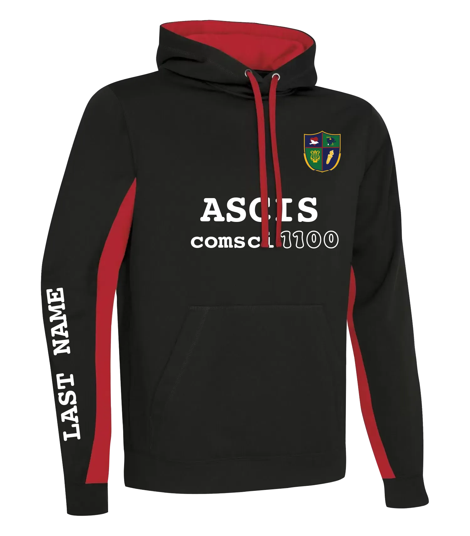 "ASCIS ComSci 1100" (2024/2025) Adult Dri-Fit Hoodie With Printed Logos