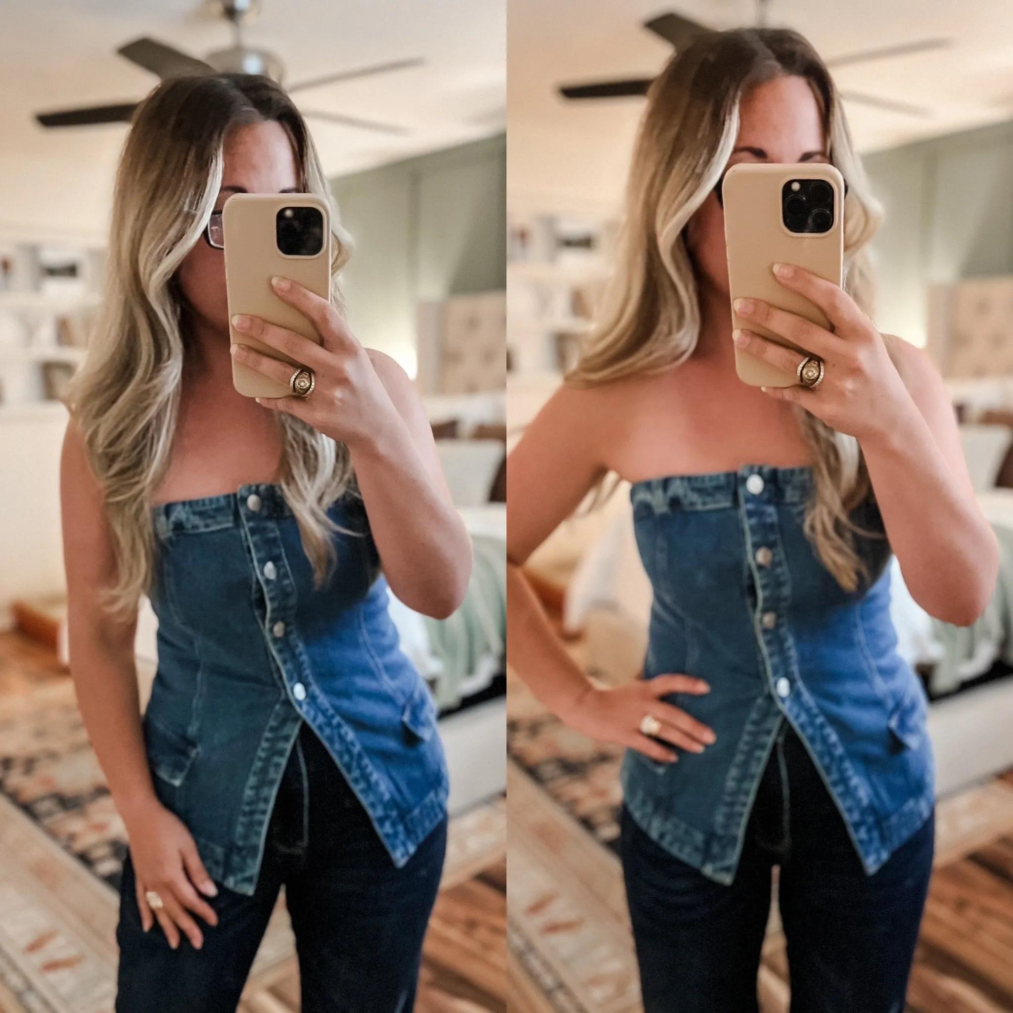 "Demi" Denim Top