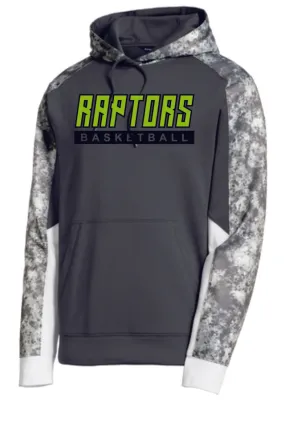 Raptors Colorblock Hooded Wicking Sweatshirt- 4 Sports