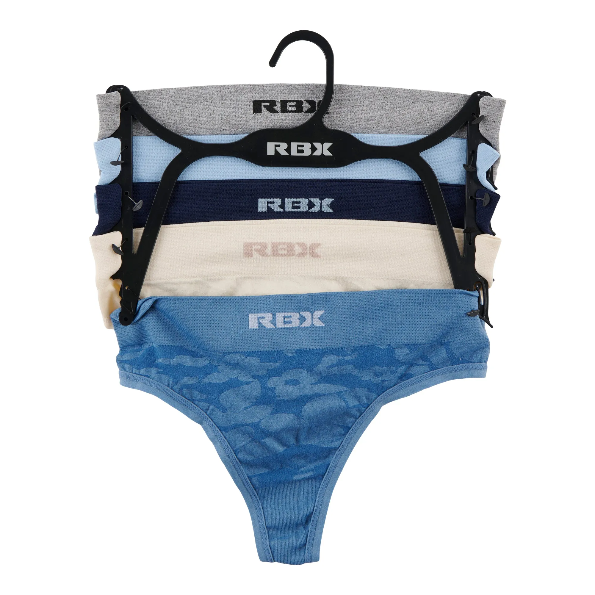 RBX Women's Seamless Thongs, 5-Pack