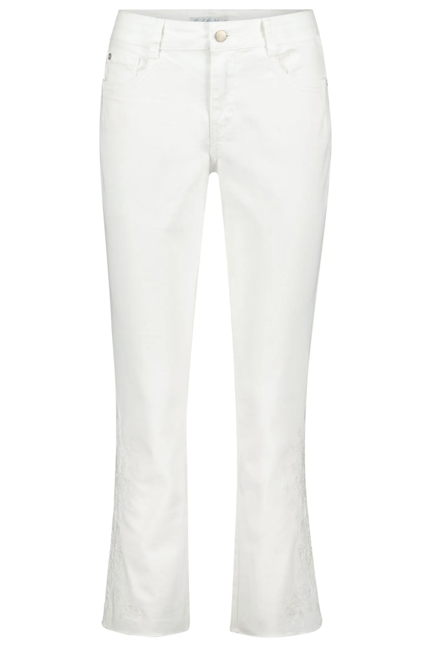 Red Button SRB4210 Kate Off White Embroidery Jeans