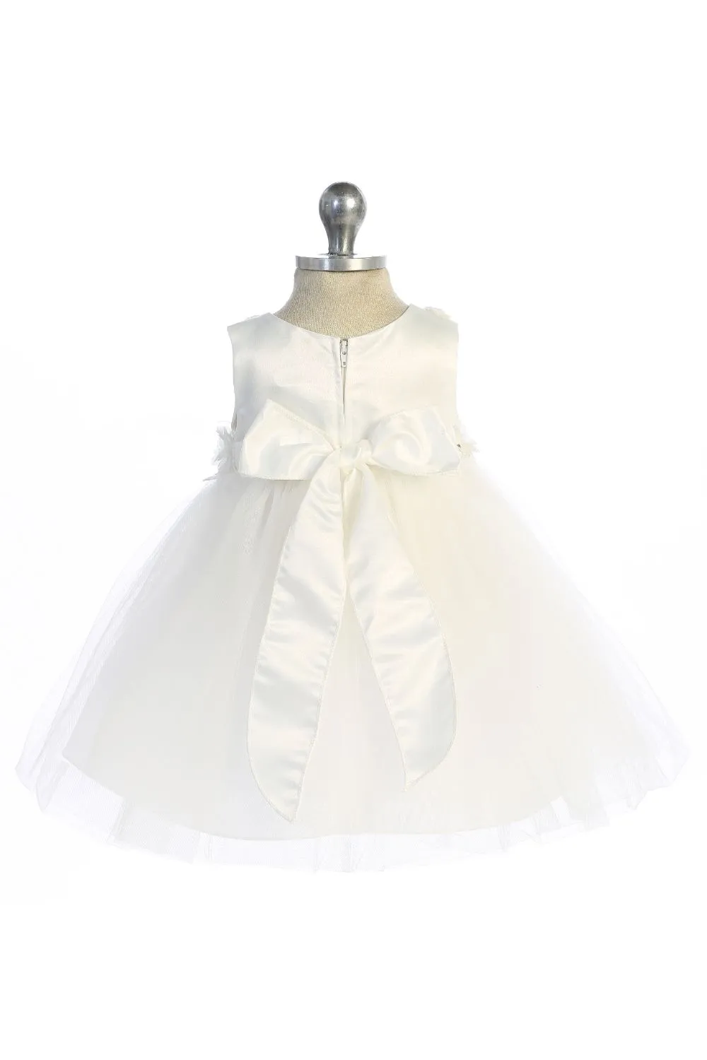 *RESTOCKED* 534-A Luxurious Princess Ballgown Baby Dress with Floral Trim