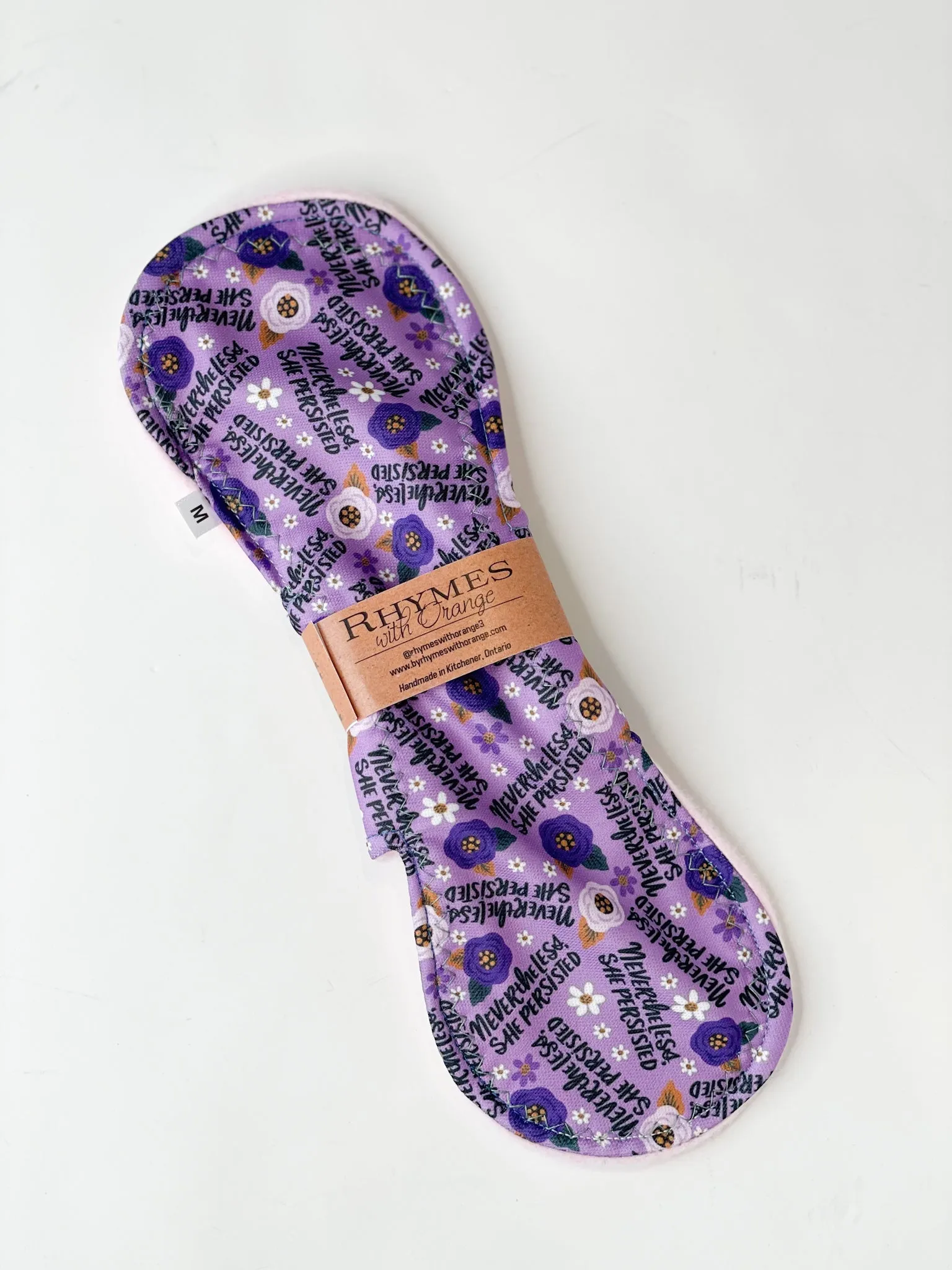 Reusable Period Pads - Moderate Absorbency - Purple "Nevertheless She Persisted"