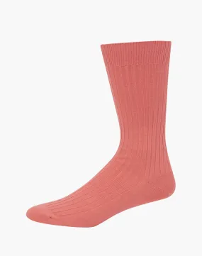 RIBBED MERINO CREW SOCK – SALMON/AQUA/BROWN & SEAMLESS COMFORT