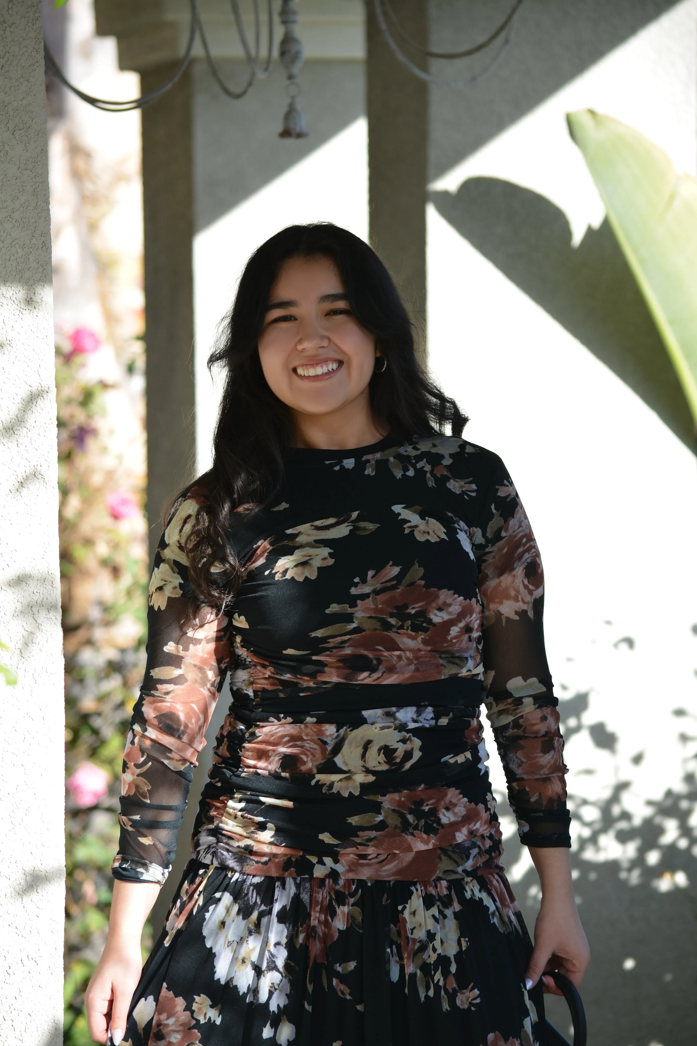 Rosaline Black Floral Dress