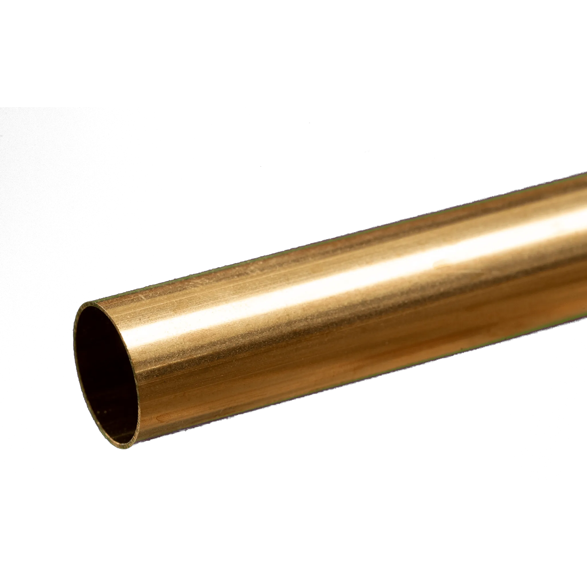 Round Brass Tube: 1/2" OD x 0.014" Wall x 12" Long (1 Piece)