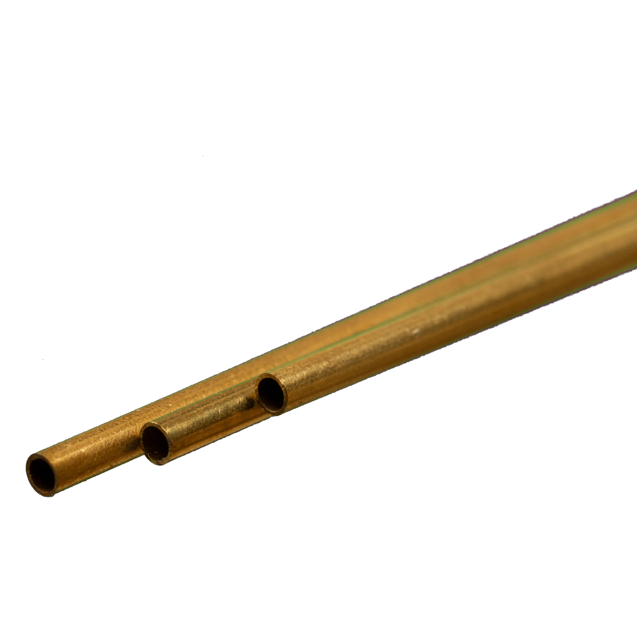 Round Brass Tube: 3.5mm OD x 0.225mm Wall x 300mm Long (3 Pieces)