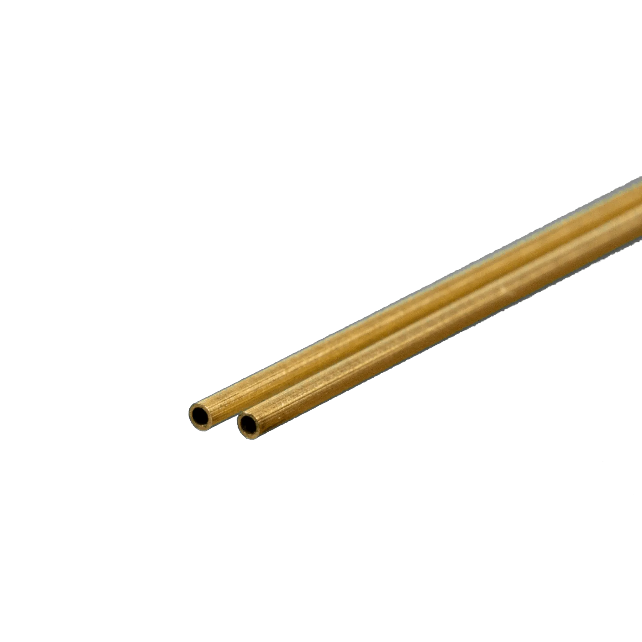Round Brass Tube: 3/64" OD x  .006" Wall x 12" Long (2 Pieces)