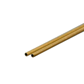 Round Brass Tube: 3/64" OD x  .006" Wall x 12" Long (2 Pieces)