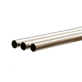 Round Brass Tube: 4mm OD x 0.225mm Wall x 1 Meter Long (4 Pieces)