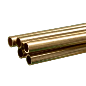 Round Brass Tube: 5/16" OD x 0.029" Wall x 36" Long (5 Pieces)