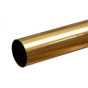 Round Brass Tube: 5/8" OD x 0.014" Wall x 12" Long (1 Piece)