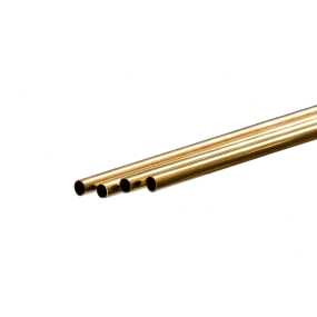 Round Brass Tube: 6mm OD x 0.45mm Wall x 1 Meter Long (4 Pieces)