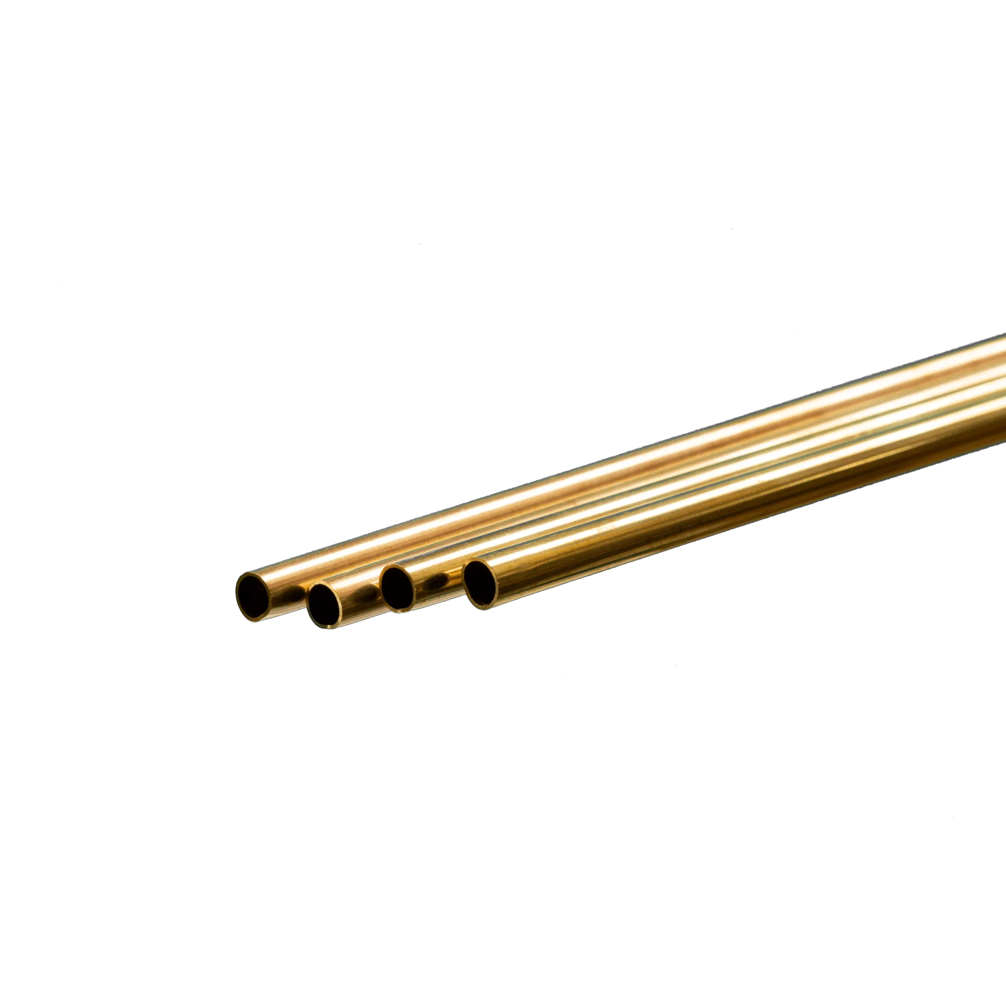 Round Brass Tube: 6mm OD x 0.45mm Wall x 1 Meter Long (4 Pieces)