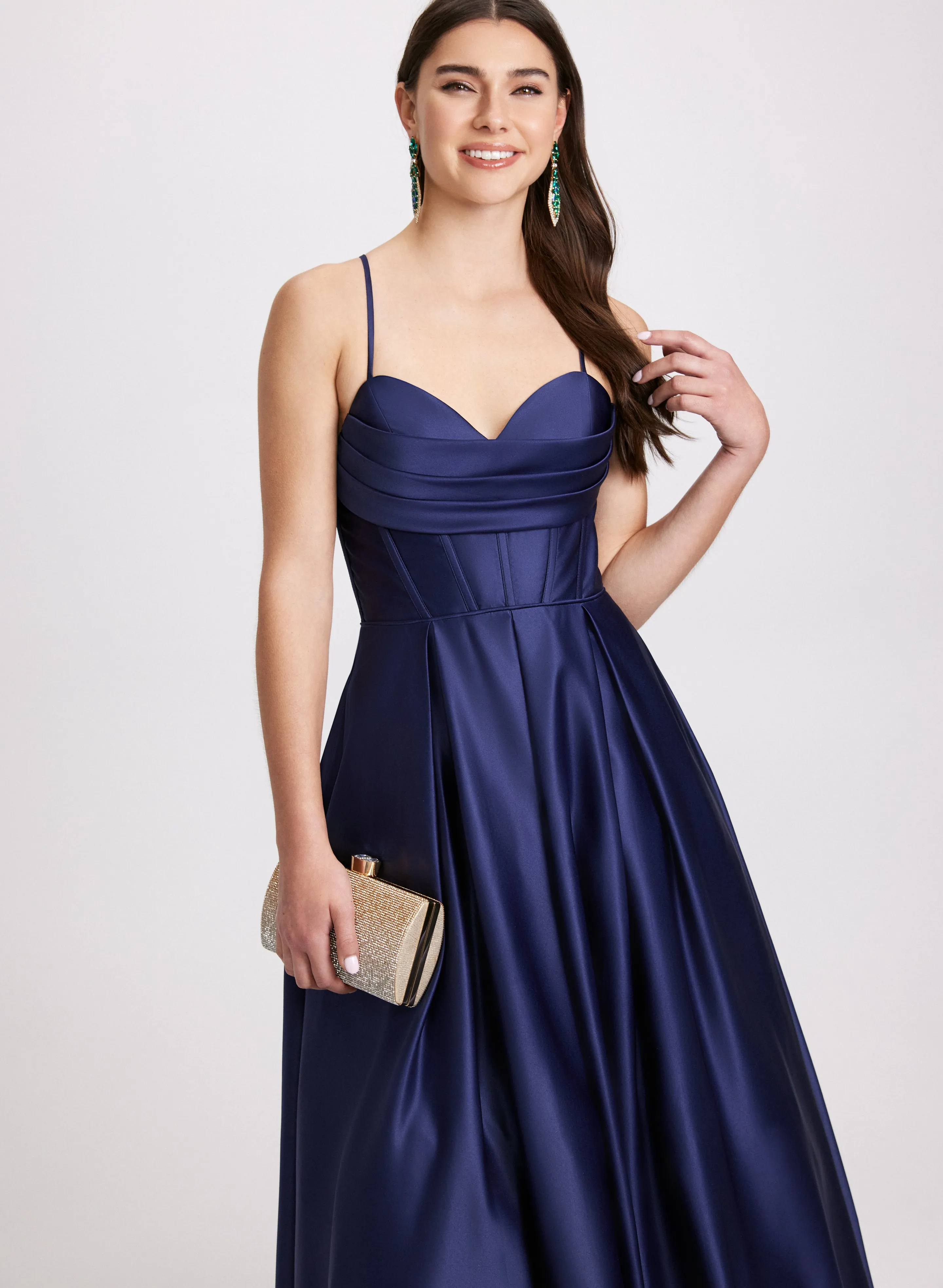 Satin Corset Ballgown Dress