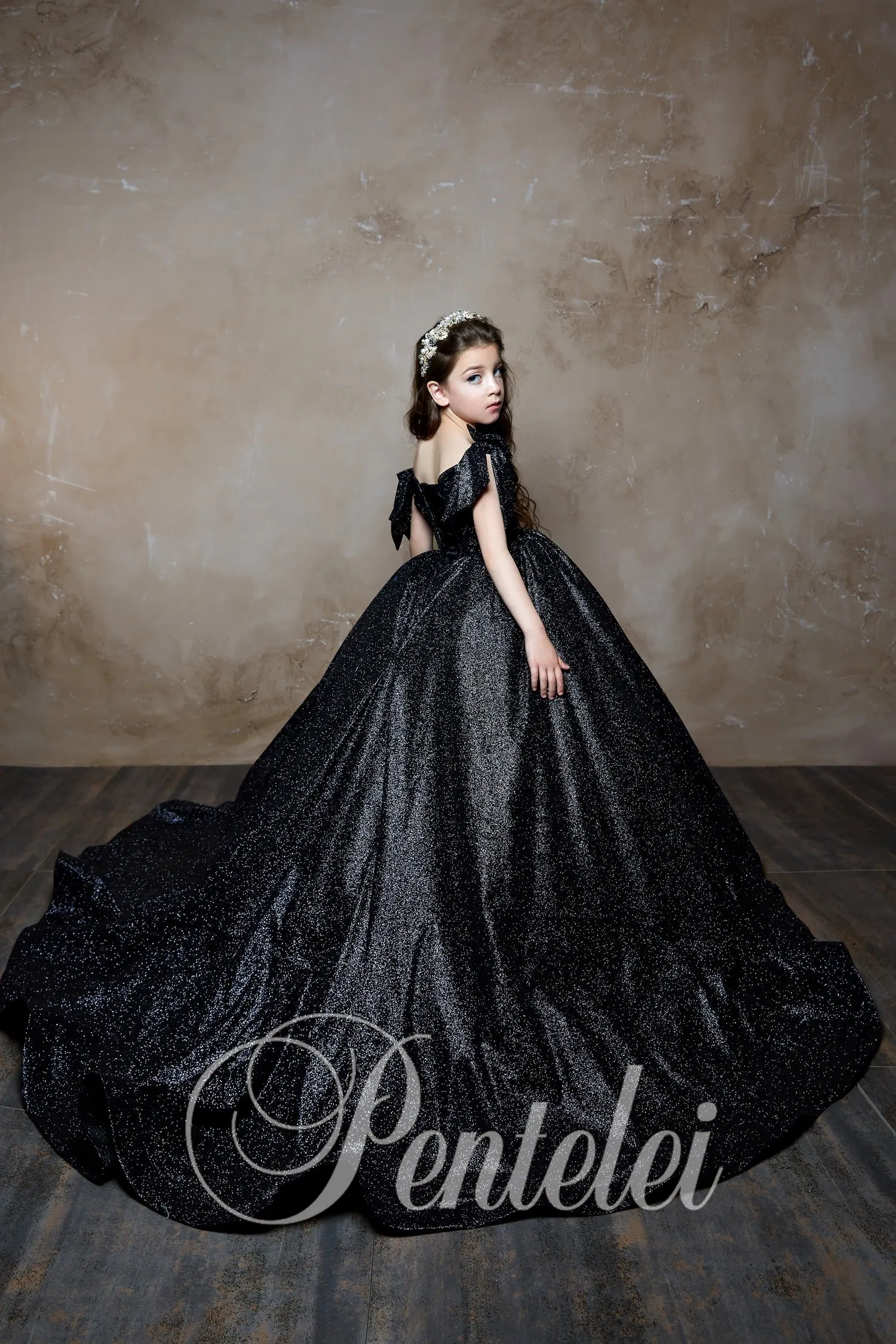Shiny Flower Girl Children Ball Gown 2311.