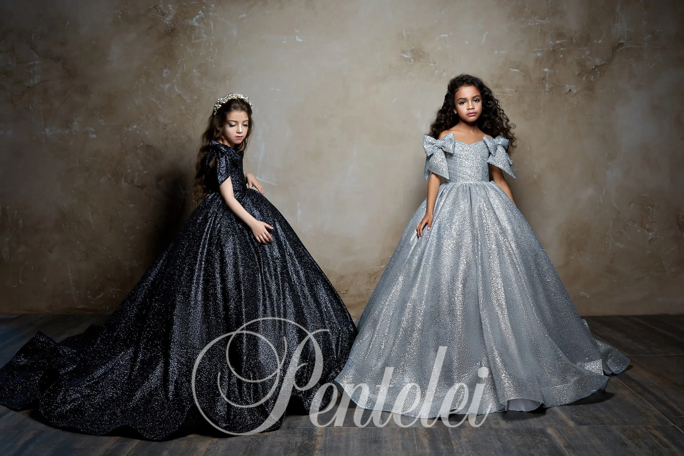 Shiny Flower Girl Children Ball Gown 2311.