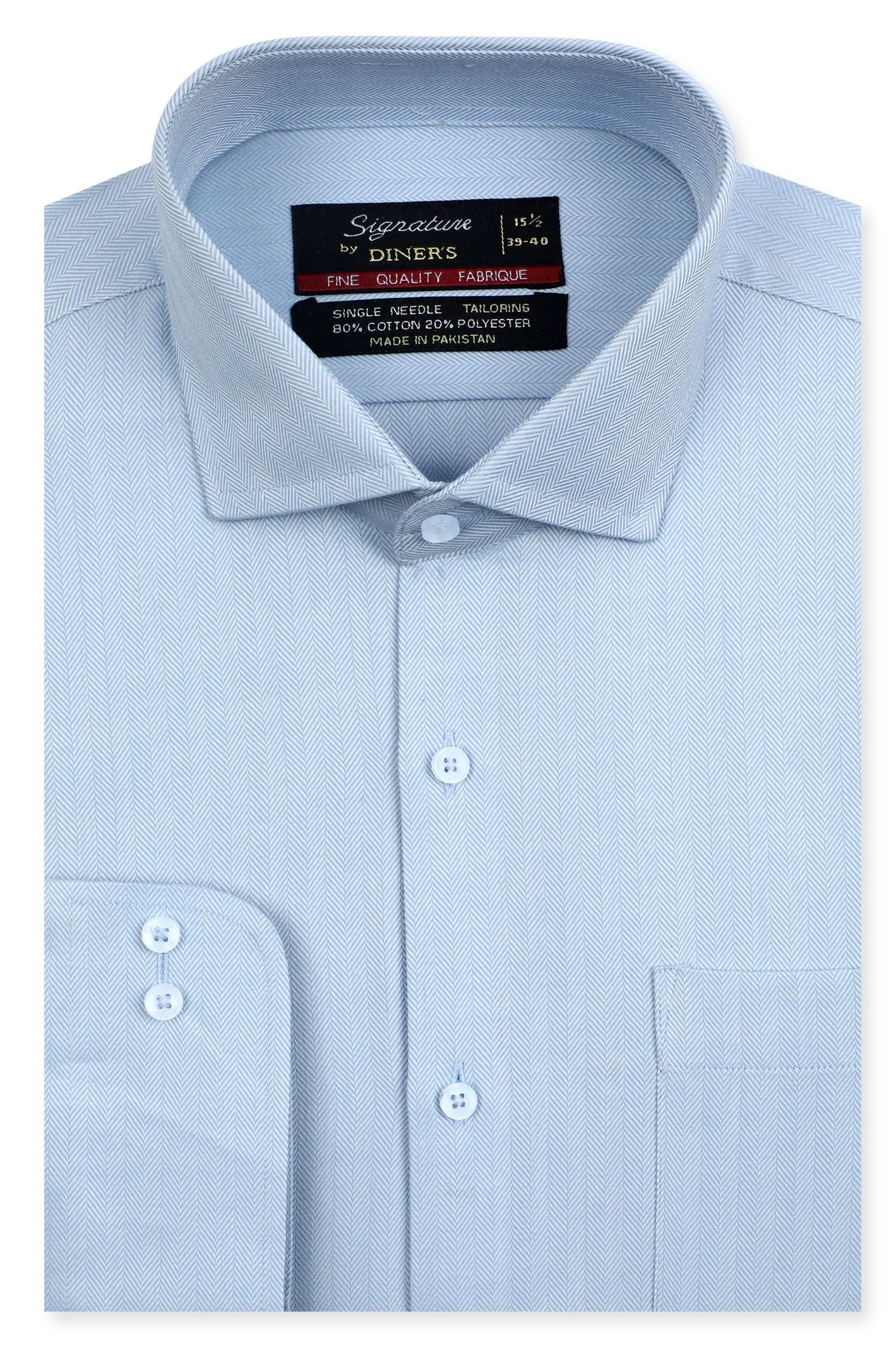 Sky Blue Textured Formal Shirt
