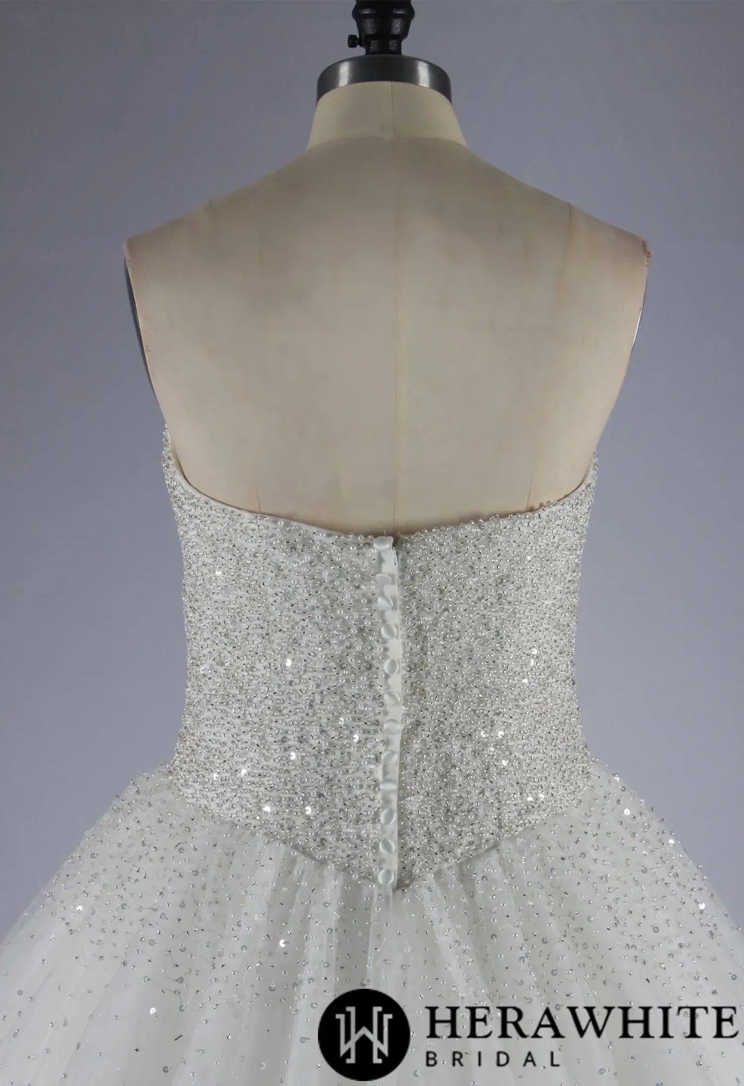 Sparkling Sweetheart Crystal Beaded Tulle Ballgown Wedding Dress