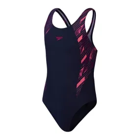 Speedo Girls HyperBoom Splice Muscleback Swimsuit Navy