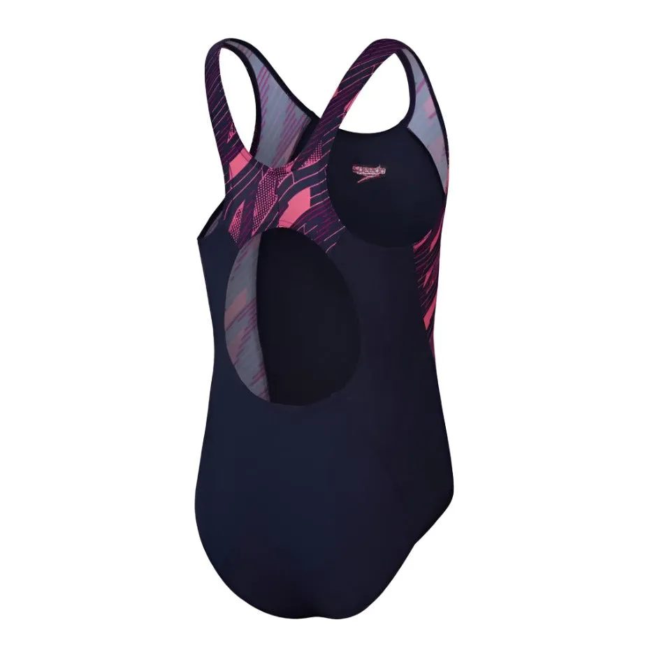Speedo Girls HyperBoom Splice Muscleback Swimsuit Navy