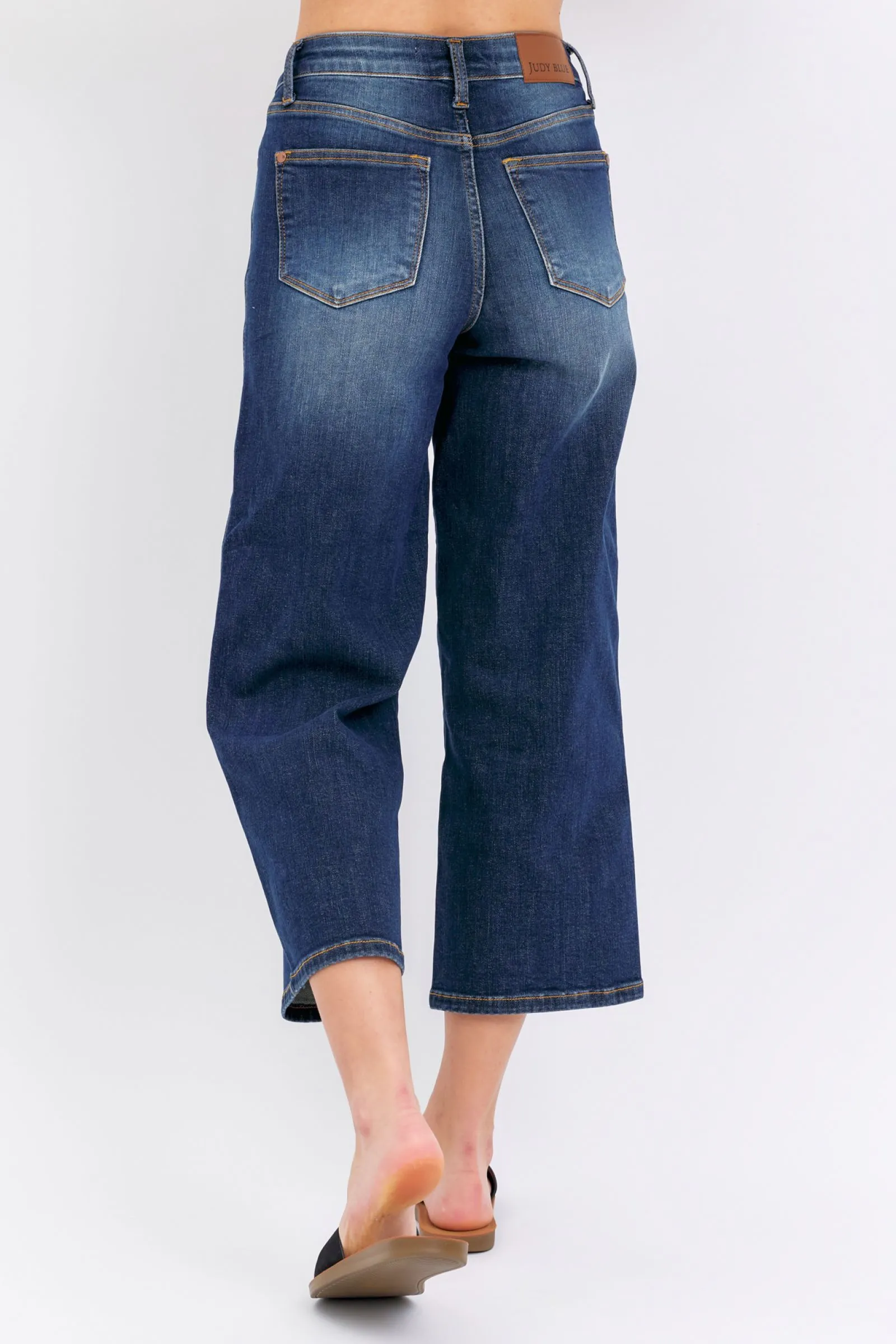 Spencer Tummy Control Crop Wide Jeans