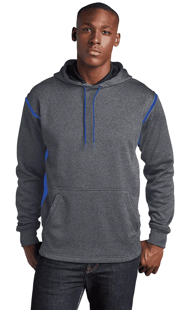 Sport Tek Men's Custom Tech Fleece Colorblock Hooded Sweatshirt