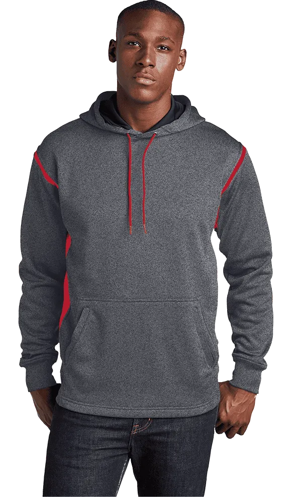 Sport Tek Men's Custom Tech Fleece Colorblock Hooded Sweatshirt