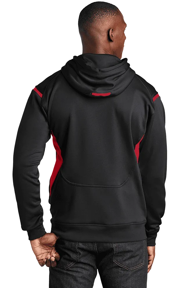 Sport Tek Men's Custom Tech Fleece Colorblock Hooded Sweatshirt