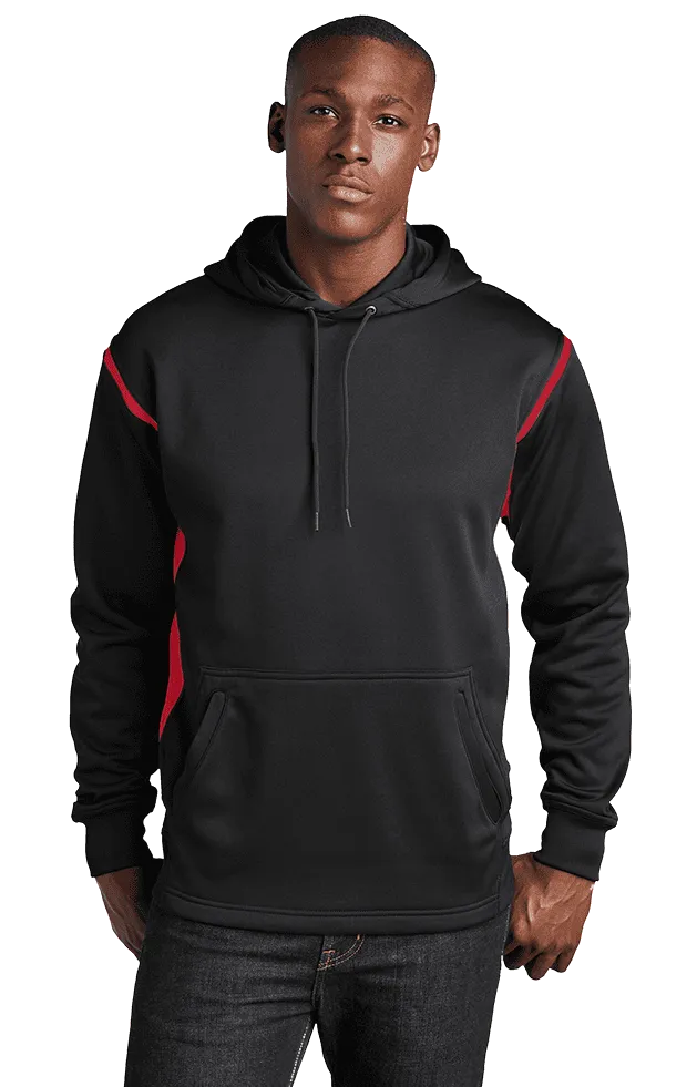 Sport Tek Men's Custom Tech Fleece Colorblock Hooded Sweatshirt