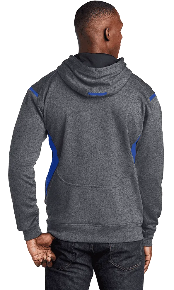Sport Tek Men's Custom Tech Fleece Colorblock Hooded Sweatshirt