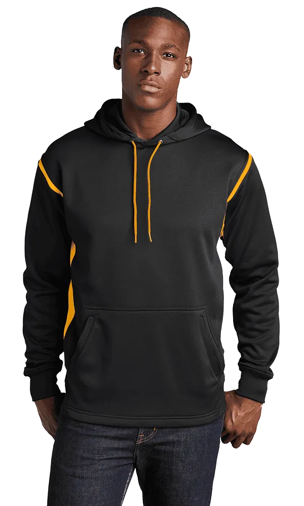 Sport Tek Men's Custom Tech Fleece Colorblock Hooded Sweatshirt