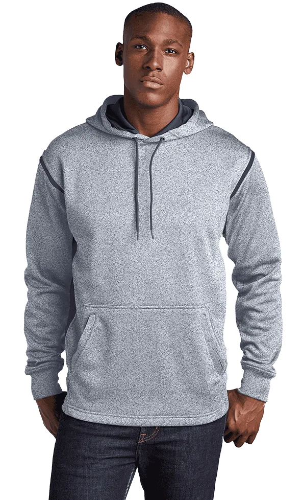 Sport Tek Men's Custom Tech Fleece Colorblock Hooded Sweatshirt
