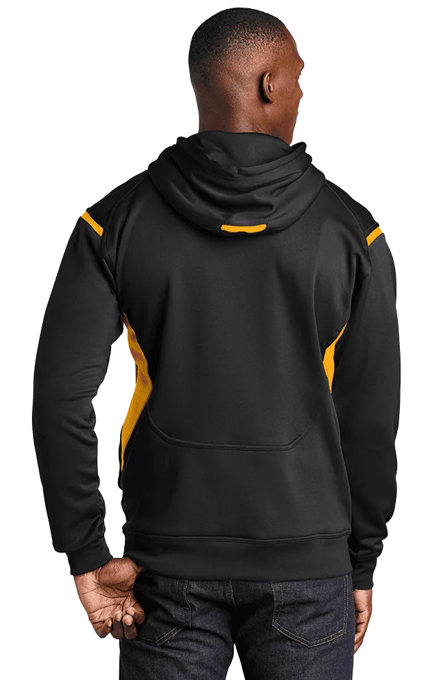 Sport Tek Men's Custom Tech Fleece Colorblock Hooded Sweatshirt