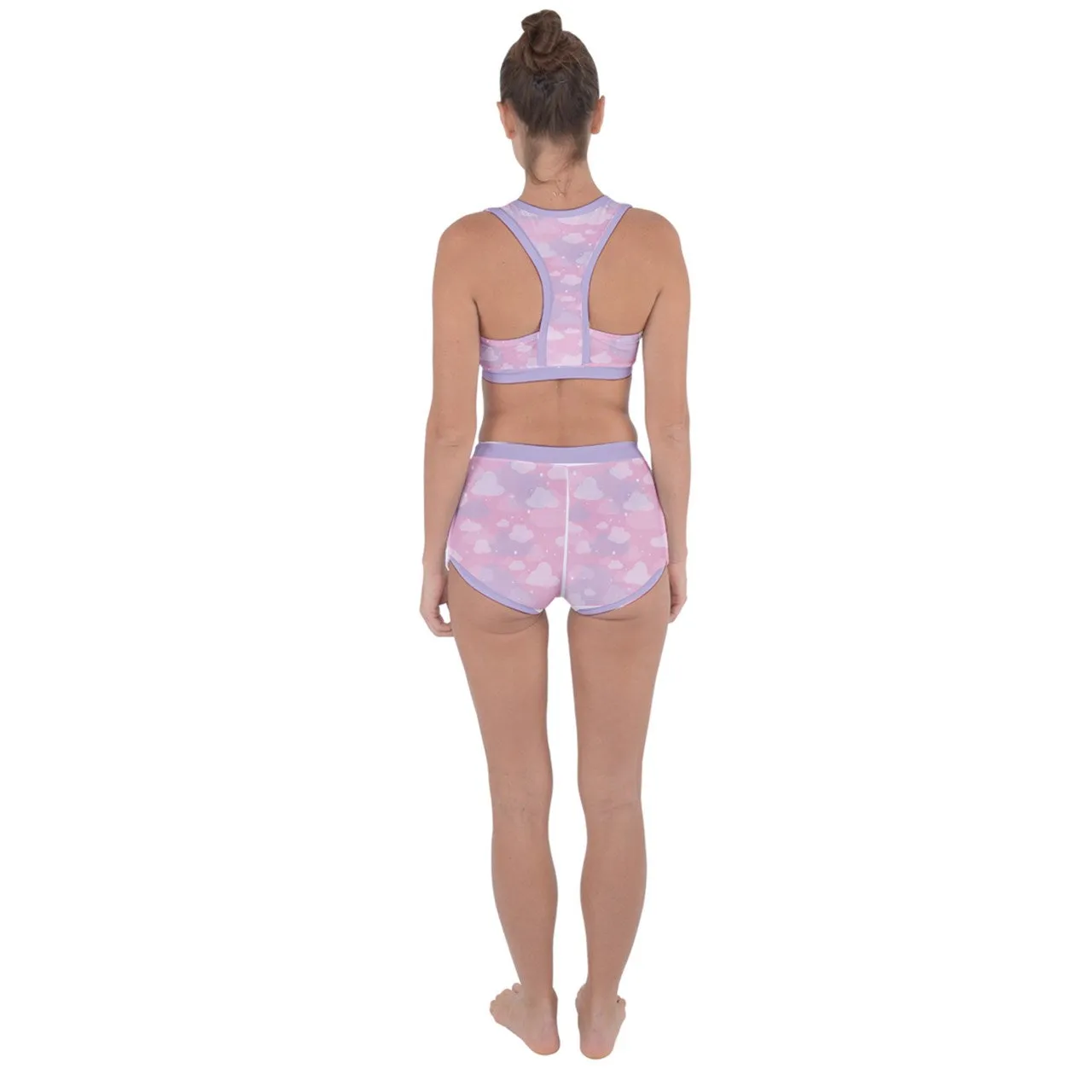 Starcrossed Skies Pink Racerback Bikini Swimsuit
