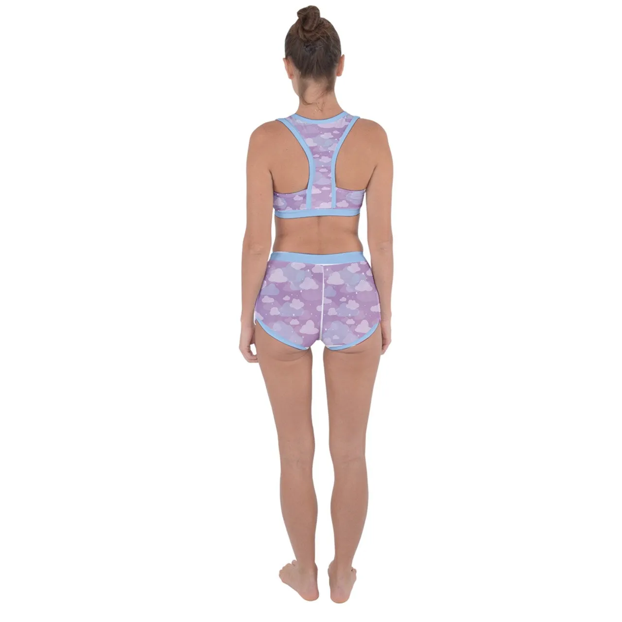 Starcrossed Skies Purple Racerback Bikini Swimsuit