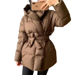 Stay Warm and Stylish Women's Winter Long Jacket - Cotton Padded Casual Parka