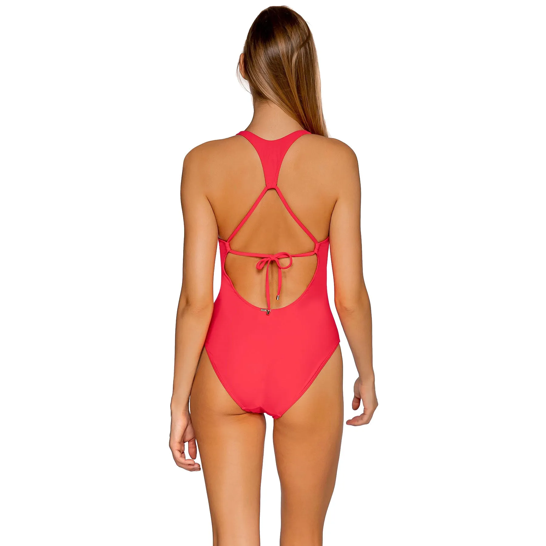Sunsets Rue Racerback Geranium One Piece Womens Swimsuit