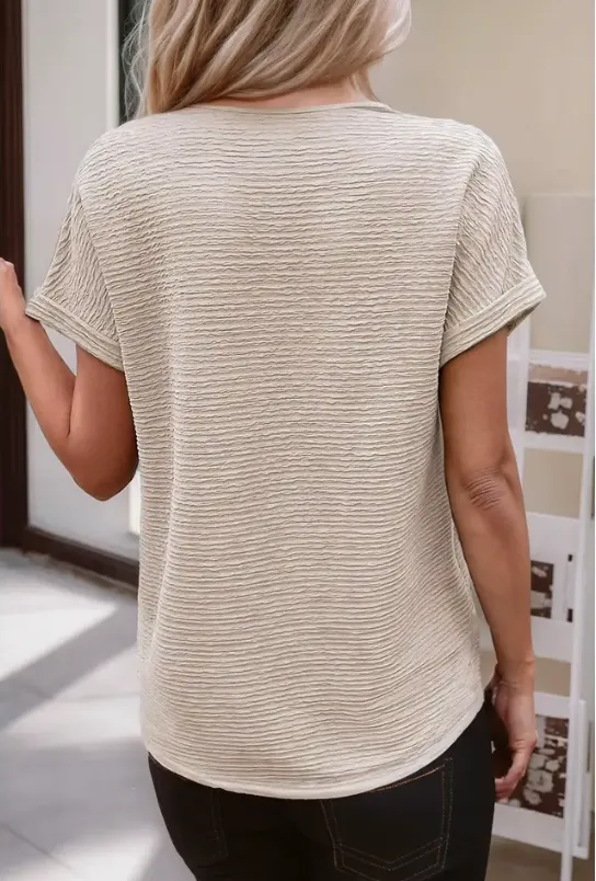 Textured Short Sleeve T-Shirt