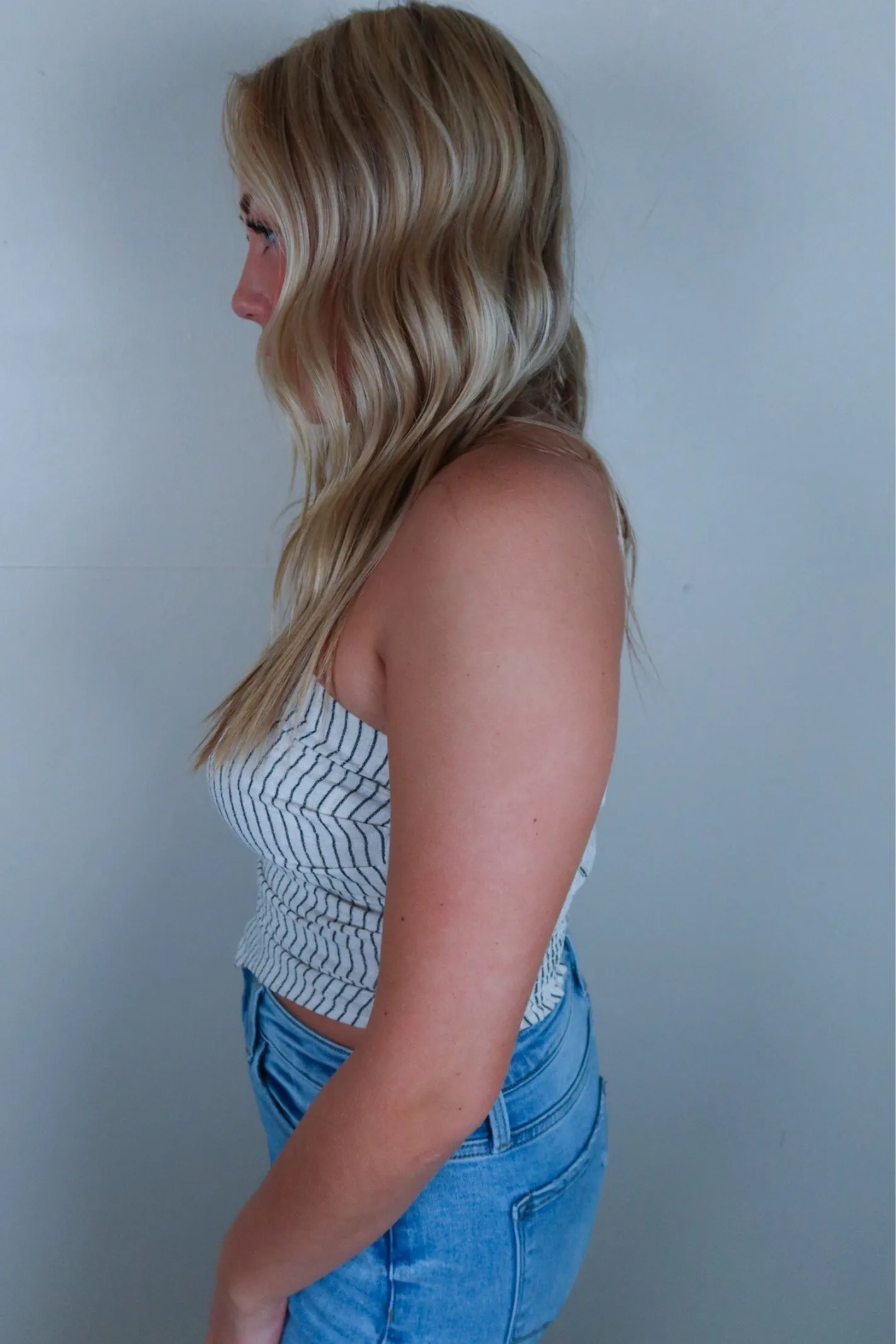 The Cutest Oatmeal Handkerchief Tube Top