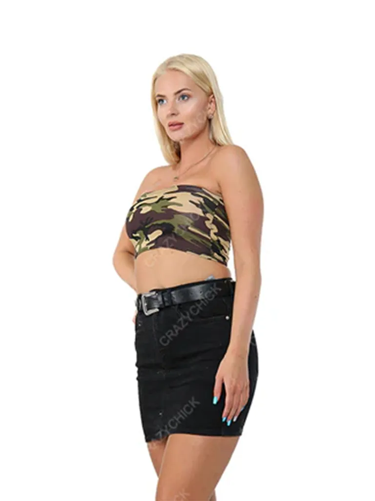 The Fancy Dress Women's Boob Tube Bandeau Crop Bra Top