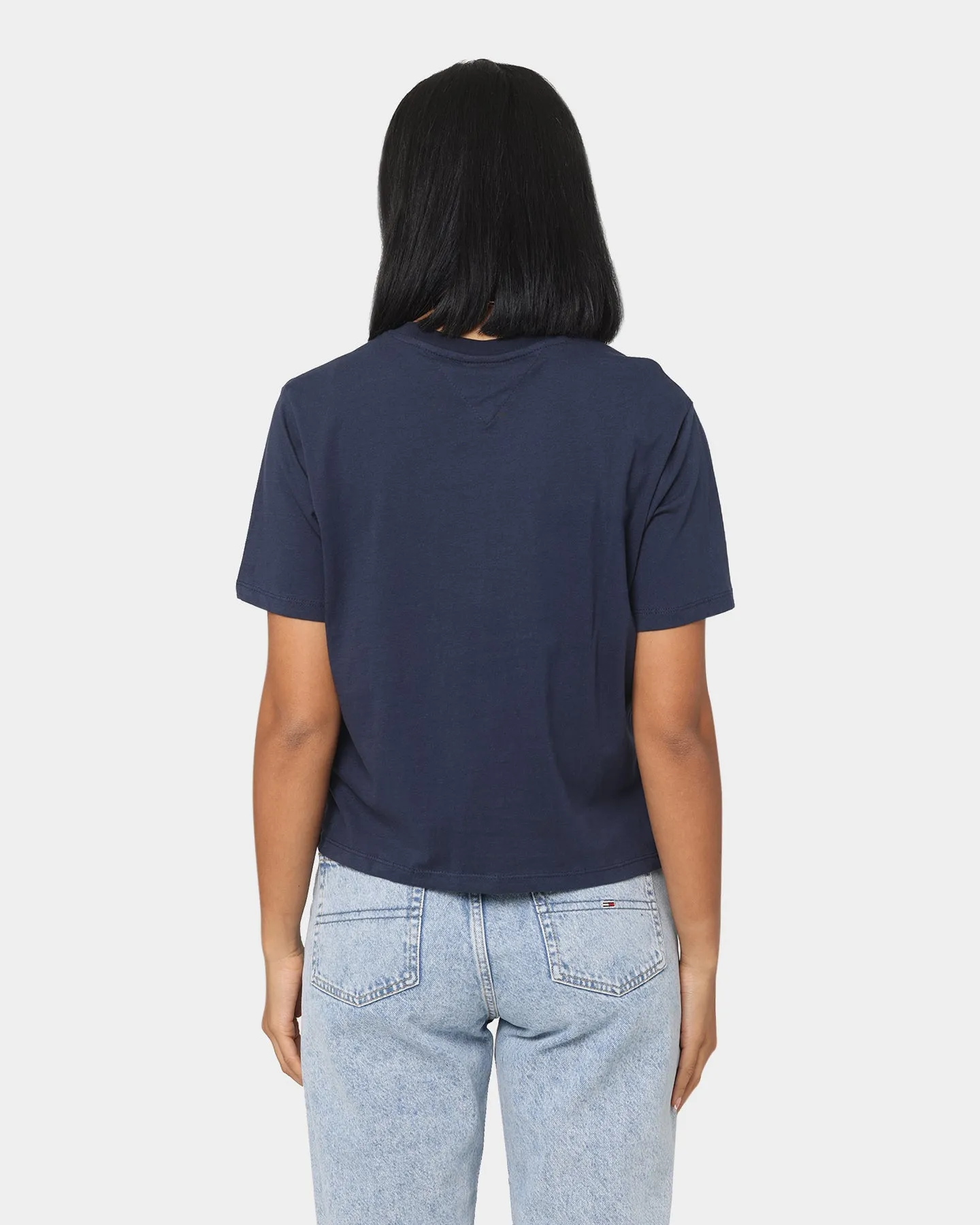 Tommy Jeans Women's Boxy Crop Essential Logo T-Shirt Twilight Navy