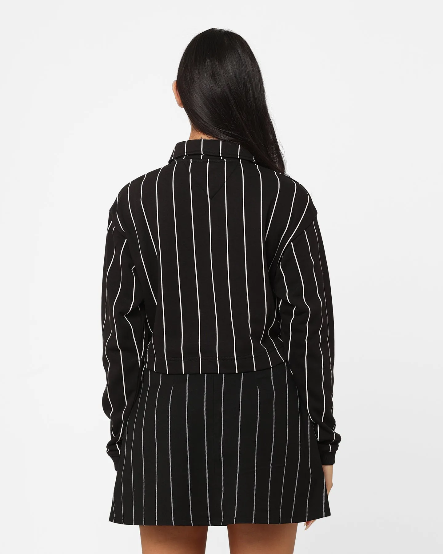 Tommy Jeans Women's Cropped Pinstripe T-Shirt Pinstripe Print