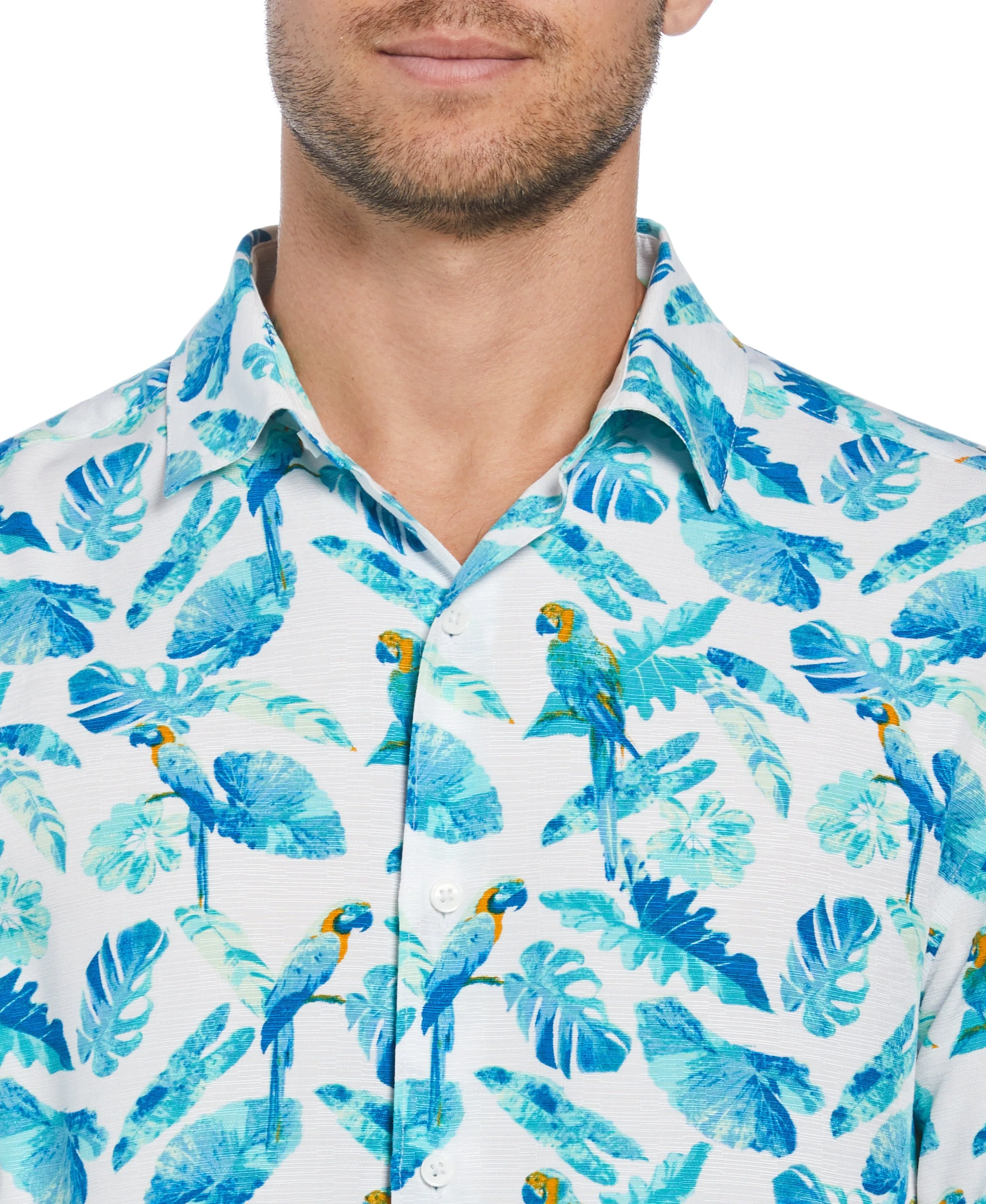 Tropical Parrot Print Shirt
